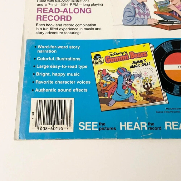1985 Disneys Gummi Bears Gummies To The  Rescue Read Along Book Only No Record - Picture 6 of 16